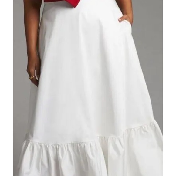 Anthropologie Hutch SZ 10 Red Bow-Tie Maxi Dress Gown Holiday Cocktail Party - Picture 8 of 8